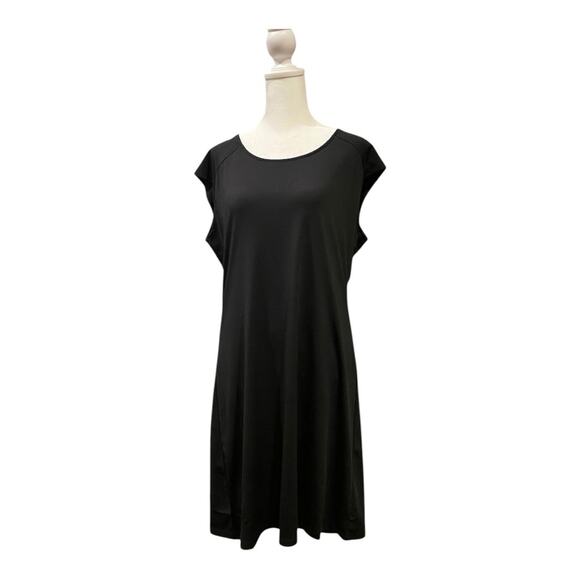 MT Collection Sheath Dress Women’s Black Sleeveless Crewneck L - Picture 1 of 9